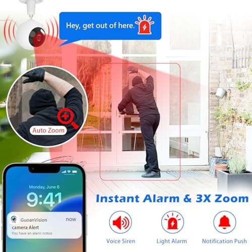 GUOANVISION 5G Cameras for Home Security,3MP Outdoor Indoor Security Camera for Baby/Elder/Dog/Pet/Nanny, WiFi Baby Monitor, 3 Alarm Modes, 3 Night Vision, IP66 Waterproof, 24/7 SD Recording/Cloud 2