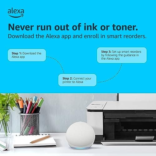 Canon PIXMA TR8620a - All-in-One Printer Home Office|Copier|Scanner|Fax|Auto Document Feeder | Photo, Document | Airprint (R), Android, Black, Works with Alexa 7