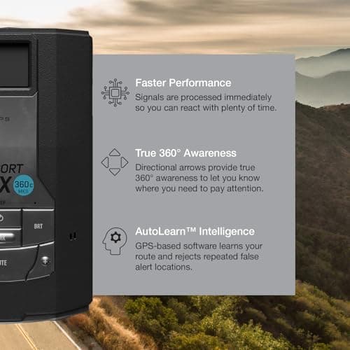 Escort MAX 360c MKII Laser Radar Detector & Escort Direct Wire Power Cord: Dual-Band Wi-Fi and Bluetooth, 360° Directional Arrows, Exceptional Range, Shared Alerts, Drive Smarter App, Black 4