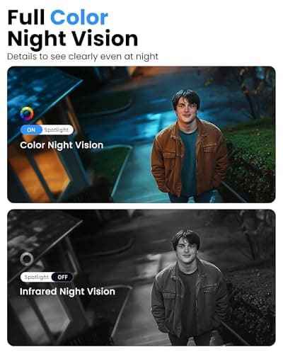 Outdoor Security Camera Wireless, 2K Battery Powered WiFi Cameras for Home Security with AI Motion Detection, Color Night Vision, Siren Alarm, 2-Way Talk, IP66 Waterproof, Cloud/SD Storage (4 Pack) 3