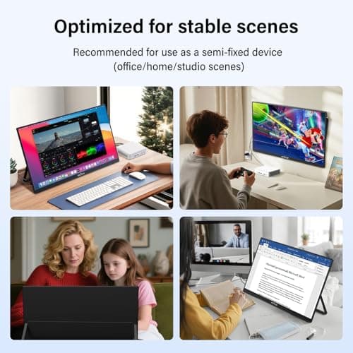 InnoView 23.8" Large Portable Monitor, FHD 144HZ 100% SRGB IPS USB-C HDMI Work Home Gaming Second Monitor 1080P W/180°Adjustable Stand for Laptop, MacBook, Phones 3