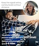 Cell Phone Booster for Truck RV Vehicle, Cell Phone Signal Booster Compatible with All U.S. Carriers AT&T, Verizon, T-Mobile & More, Boosts 5G/4G LTE/3G Signal for Band 4/12/13/17/5/2/25 5