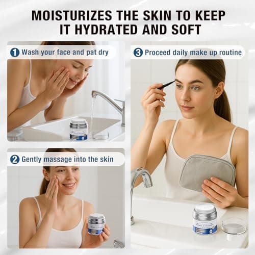 Vepxzory Face Moisturizer Retinol Cream For Face, Collagen Anti Aging Face Cream, Day-Night Neck Cream With Hyaluronic Acid, Wrinkle Cream For Women & Men Reduces Wrinkles, Dryness, 1.85 Fl. Oz 6