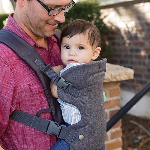 Infantino Flip 4-in-1 Convertible Baby Carrier, Adjustable, Ergonomic Babywearing, Registry Essential, Baby Carrier for Newborn to Toddler, Gray 2