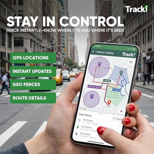 Tracki Pro GPS Tracker for Vehicles, USA made tech. Up to 7 Months Batt. Waterproof Magnetic 4G LTE Long Battery Life 2-7 Month, Unlimited Distance, Subscription Required, Multi Alerts, Hidden Tracker 4