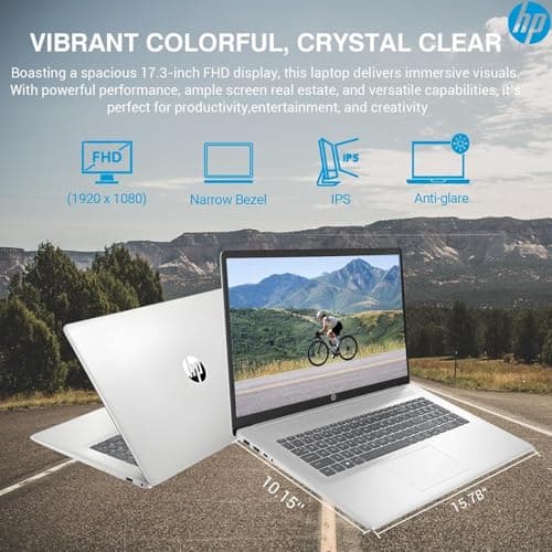 HP 17 Inch Business Laptop 2025 Thanksgiving Limited Edition, 17.3'' FHD IPS Anti-Glare Display, AMD Ryzen 5 7430U (Beats Core i7-1355U), 16GB RAM, 2TB SSD, HDMI, Windows 11 Home, Wi-Fi 6, WOWPC USB 3