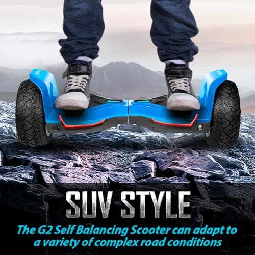 Gyroor Warrior 8.5 inch All Terrain Off Road Scooter with Bluetooth Speakers and LED Lights, UL2272 Certified Self Balancing Scooter 2