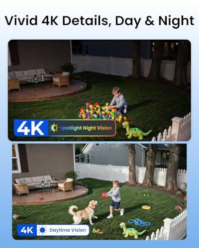 REOLINK First 4K Solar Security Cameras Wireless Outdoor, Argus PT Ultra+Solar Panel, 360° Pan Tilt Auto-Tracking, 8MP Color Night Vision, 2.4/5 GHz Wi-Fi 6, No Subscriptions, Home Hub Compatible 2