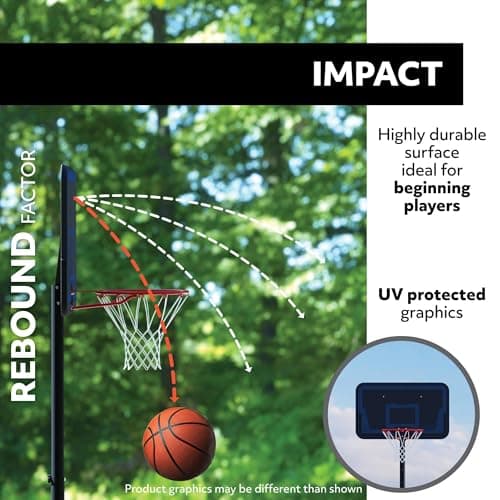 LIFETIME Height Adjustable Portable Basketball System, 44 Inch Backboard 3