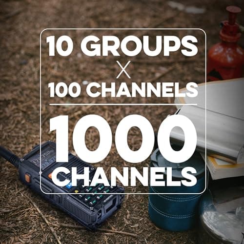 BAOFENG BF-F8HP PRO 10 W Tri-Band Two-Way Radio – UV-5R 7th Gen, 1000 Channels, GPS & NOAA Weather, Aviation/VHF/UHF/1.25 m Scanner, IP54 Rugged, USB-C Rechargeable Battery 4