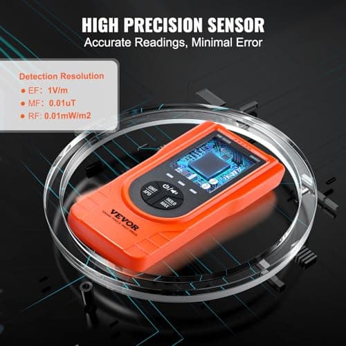 VEVOR 3-in-1 EMF Meter, 5Hz - 3.5GHz, Handheld Rechargeable Electromagnetic Field Radiation Detector, Digital LCD EMF Tester for EF MF RF Home Inspections Outdoor Ghost Hunting Paranormal Equipment 4