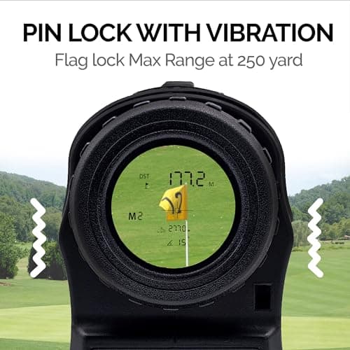 AILEMON Golf Laser Rangefinder Hunting Range Finder 900Y Fast Focus High-Precision Continuous Scan Flag Pole Locking Vibration Function Slope Mode Range Finder 4