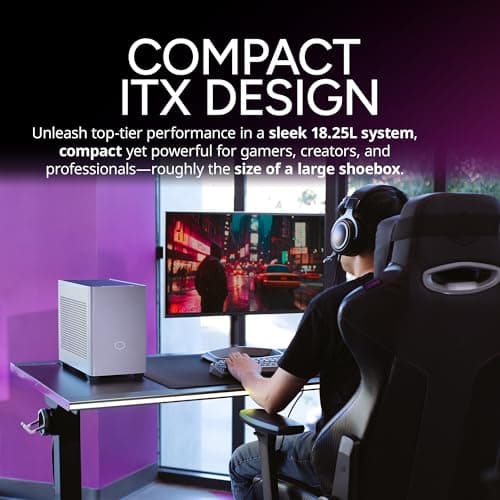 Cooler Master NR2 Pro Mini ITX – Intel Ultra 7 265F 2.4GHz (5.3 GHz Turbo) | Gigabyte RTX 5070 Ti 16GB & B860I AORUS PRO ICE| 32GB DDR5 6000MHz | 2TB Gen4 M.2 | WiFi | Windows 11 | 280mm AIO Gaming PC 2