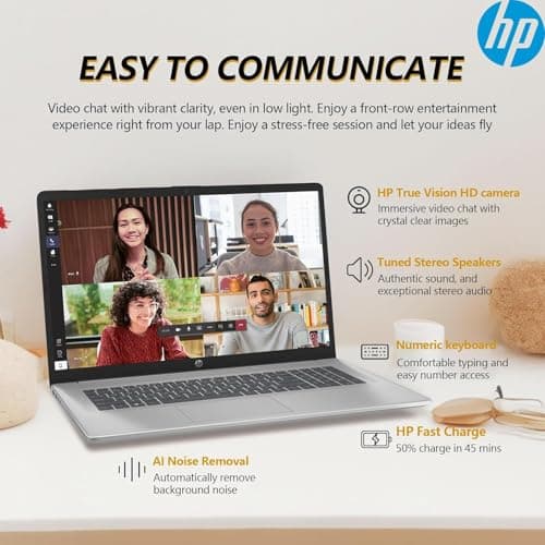 HP 17 Inch Business Laptop 2025 Thanksgiving Limited Edition, 17.3'' FHD IPS Anti-Glare Display, AMD Ryzen 5 7430U (Beats Core i7-1355U), 16GB RAM, 2TB SSD, HDMI, Windows 11 Home, Wi-Fi 6, WOWPC USB 4