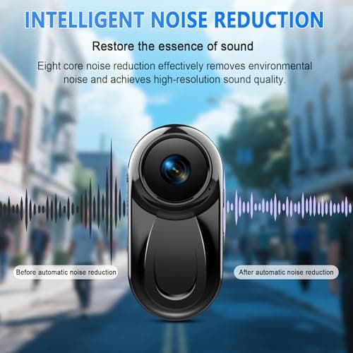 Mini Body Camera 1080P, 512G Thumb Vlogging Cam Hands-Free Recording, Portable Action Camera with 360° Rotate Clip&Magnetic Clip, Wearable Video Recorder for Traveling/Motorcycle(SD Card Not Included) 3