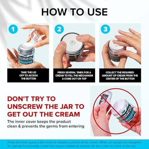 SimplyVital Collagen, Retinol & Hyaluronic Acid Cream - Anti-Aging Face Moisturizer for Face, Firming Skin Care Neck & Décolleté - Made in USA, Daily Moisturizer Face Cream Day & Night - 1.7 fl.oz. 7