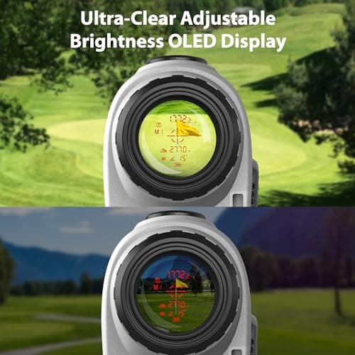Gogogo Sport Vpro Gen 2 Golf Laser Rangefinder, Ultra-Clear Optics with 99% Transmission Lens OLED Display, Dual Power Sources, FlagLock/Slope/Magnetic/Lightweight (Gen 2) 2