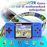 Handheld Game for Kids ，Built-in 220 32-bit Video Games, 3.0” IPS Screen, Rechargeable Portable Game , Travel Mini Arcade Electronic Toys Gift for Boys and Girls (Pink+Blue) 2