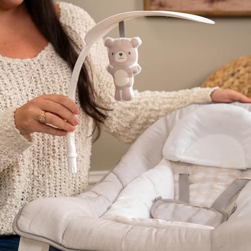 Ingenuity Keep Cozy 3-in-1 Grow with Me Vibrating Baby Bouncer Seat & Infant to Toddler Rocker, Vibrations & Toy Bar, 0-30 Months Up to 40 lbs (Linden) 2
