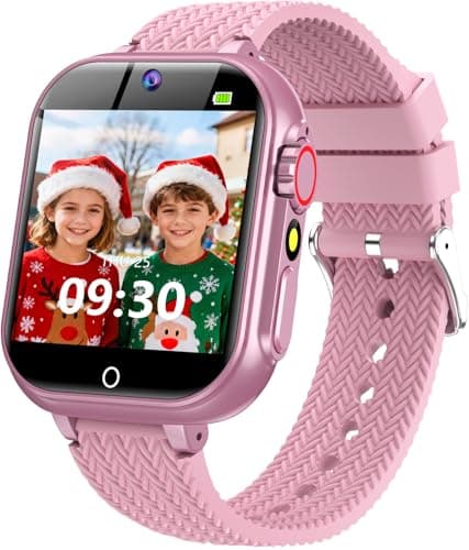 wepfum Kids Smart Watch for Girls Ages 5-12 with 32 Games, HD Touch Screen, Camera, Video/Audio Recording, Music Player, Alarm Clock 12/24, Christmas Birthday Gifts Toys for Girls Ages 4 5 6 7 8 9 10