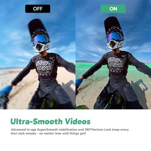 AKASO 360 Weatherproof 360° Action Camera - 5.7K 360 Video with 1/2" 48MP Sensors, 72MP 360 Photo, 360-SuperSmooth, 2.29" Touchscreen, Invisible Selfie Stick Effect, 360° Horizon Lock, AI Tracking 3