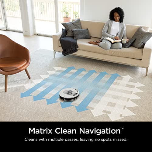 Shark AV2511AE/AV251WA AI Ultra Robot Vacuum, with Matrix Clean, Home Mapping, 60-Day Capacity Bagless Self Empty Base, Perfect for Pet Hair, Wifi, Compatible with Alexa, Black/Silver (Renewed) 4