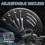 Homall Gaming Chair, Video Game Chair with Footrest and Massage Lumbar Support, Ergonomic Computer Chair Height Adjustable with Swivel Seat and Headrest (White) 4