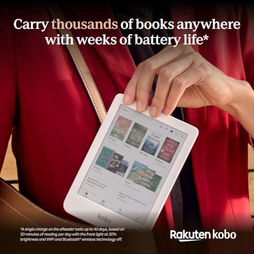 Kobo Clara Colour | Colour eReader | 6” Glare-Free Colour E Ink Kaleido™ 3 Display | Dark Mode Option | Waterproof | Audiobooks | 16GB of Storage | White 5