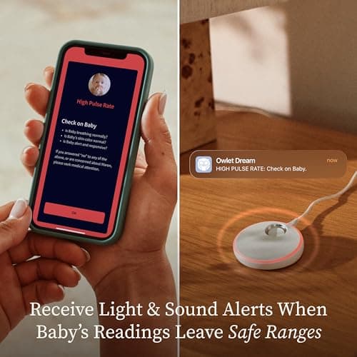 Owlet Dream Duo (Gen 3) Smart Baby Monitor All-in-One Bundle - 2K HD Video Baby Monitor with Alerts & Owlet Dream Sock Tracks Baby’s Oxygen, Heart Rate & Sleep | Health Insights via App | Mint 4