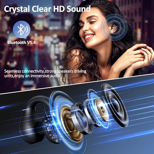 AI Language Translation Earbuds Real Time, IAMJOY Language Translator Earbuds Open Ear Clip-On Design, 163 Language & Accents Two-Way Translator Device with APP for Travel Learning Business, Black 5