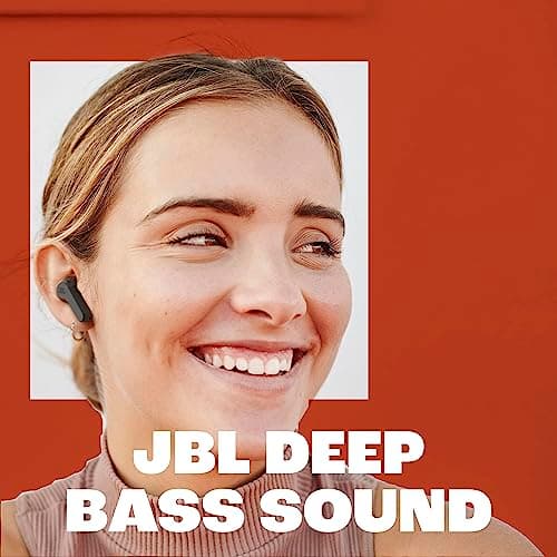 JBL Vibe Beam - True Wireless JBL Deep Bass Sound Earbuds, Bluetooth 5.2, Water & Dust Resistant, Hands-free call with VoiceAware, Up to 32 hours of battery life (Blue) (Renewed) 4