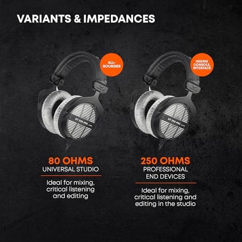 beyerdynamic DT 990 Pro 250 ohm Over-Ear Studio Headphones for Mixing, Mastering, and Editing 5