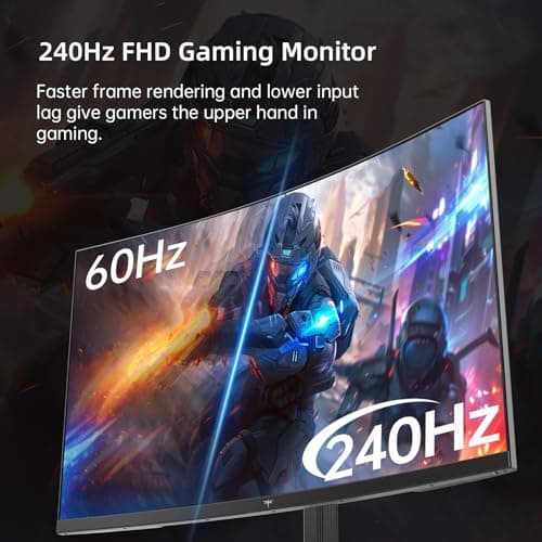 KTC 32 Inch 240Hz Curved Gaming Monitor, FHD 1080P 1500R HDR Gaming PC Monitor, FreeSync, Ultra-Fast 1ms Monitor for Gamer, 3500:1 Contrast, HDMI 2.0 x 2, DisplayPort 1.4 & USB 2.0, H32S17F 2