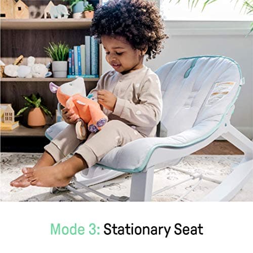 Ingenuity Keep Cozy 3-in-1 Grow with Me Vibrating Baby Bouncer, Seat & Infant to Toddler Rocker, Vibrations & -Toy Bar, 0-30 Months Up to 40 lbs (Weaver) 5