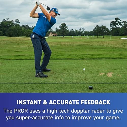 PRGR HS 130-A Portable Golf Launch Monitor | Doppler Radar Measures Club & Ball Speed, Smash Factor, Total & Carry Distance | Tracks Swing Speed Training Aids 5