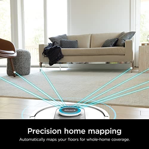 Shark AV2511AE/AV251WA AI Ultra Robot Vacuum, with Matrix Clean, Home Mapping, 60-Day Capacity Bagless Self Empty Base, Perfect for Pet Hair, Wifi, Compatible with Alexa, Black/Silver (Renewed) 5