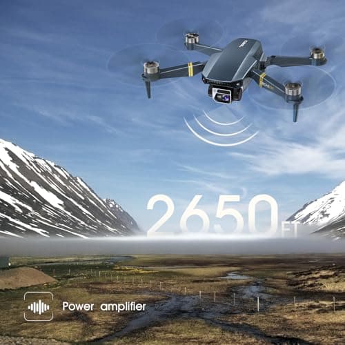 ‌4K Drones with Camera for Adults: 2650ft Long-Range Foldable Quadcopter, 60+ Min Flight, Brushless Motor, Auto Hover & Follow Me (3 Batteries) 2