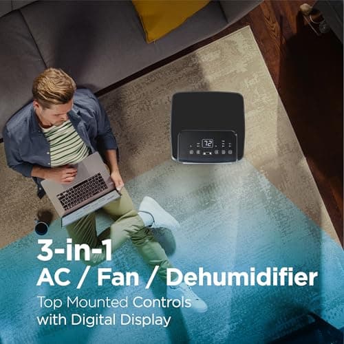 BLACK+DECKER Portable Air Conditioner 8,000 BTU (5,100 BTU SACC) with Wifi & Remote Control, 3-1-in Air Conditioner, Fan & Dehumidifier with App, Alexa & Google Assistant 5