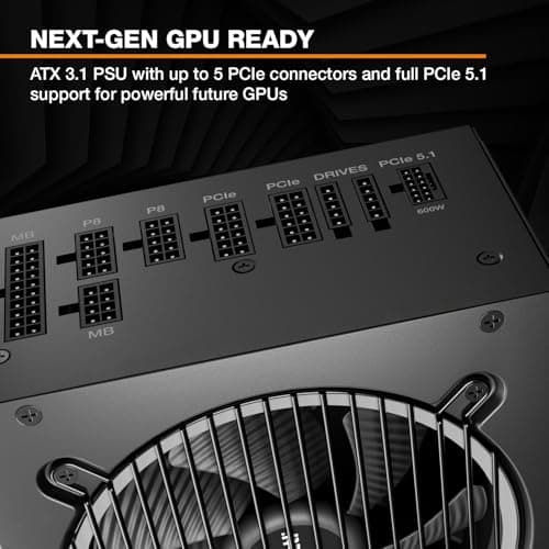 be quiet! Pure Power 13 M 850W Power Supply, 80 Plus® Gold Certification, ATX 3.1 PSU, Support for PCIe 5.1 GPUs, semi-Passive 120mm be quiet! Fan, LLC Technology, Single Rail, for Overclocked GPUs 4