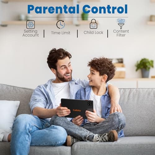 Callsky-Tab Android Tablet: 10.1" Tablet, Octa-core, 12GB RAM, 128GB Storage (Up to 2 TB Expand), 1280 x 800 Full IPS Screen, Eye Protection, WiFi 6 & Bluetooth 5.4, Dual Cameras, 6000mAh Battery 5