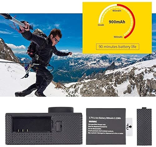 VEMONT Action Camera, 1080P 12MP Sports Camera Full HD 2.0 Inch Action Cam 30m/98ft Underwater Waterproof Camera with Mounting Accessories Kit 2