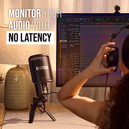 RØDE NT-USB+ Professional-Grade USB Condenser Microphone For Recording Studio Quality Audio Directly To A Computer Or Mobile Device, Black 3