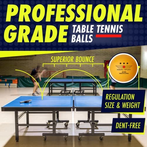 NIBIRU SPORT Professional Ping Pong Paddle Set (4-Player) - Table Tennis Paddles Set of 4 with Retractable Net, 6 Balls, and Carry Bag/Storage Case - Table Tennis Equipment & Ping Pong Accessories 3