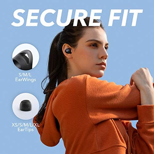 Soundcore by Anker Life A1 True Wireless Earbuds, Powerful Customized Sound, 40H Playtime, Wireless Charging, USB-C Fast Charge, IPX7 Waterproof, Button Control, Bluetooth Earbuds, Commute, Sports 4