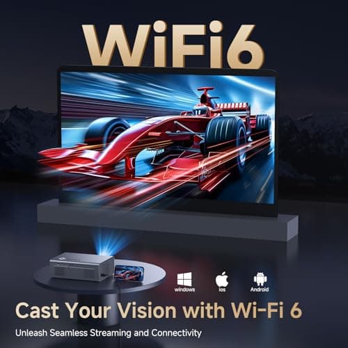 4K Projector with Built-in Apps, 1200ANSI Auto Focus&6D Keystone Dolby Audio Kogata Smart Projector with WiFi 6 Bluetooth Outdoor Movie Proyector for Home Theater HDR10+ UPGRADE 5