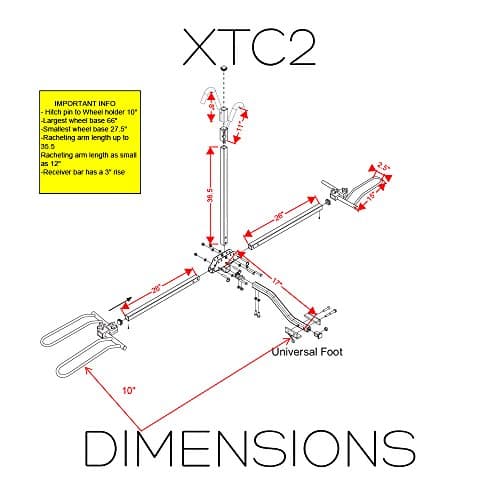 Swagman XTC2 Hitch Mount Bike Rack 2