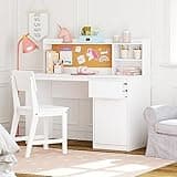 UTEX Kids Study Desk with Chair, Kids Desk and Chair Sets with Hutch and Storage Cabinet, Wooden Children Study Table, Student Writing Table Computer Workstation for 5-12 Years Old 2