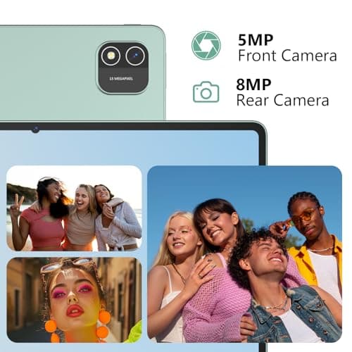 11 inch Tablet, Android 15 Tablet 20GB RAM +128GB ROM+1TB Expand, Octa Core Processor 8000mAh Battery, 1920x1200 IPS Touch Screen, 5+8MP Dual HD Camera, 5G WiFi , Widevine L1, Matel Green with Case 4