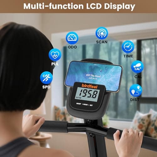 Recumbent Exercise Bike for Home,Recumbent Stationary Bikes for Adults & Seniors,Load Capacity of 400 pounds,Equipped with 16 Adjustable Gears, and Soft Adjustable Seats 5