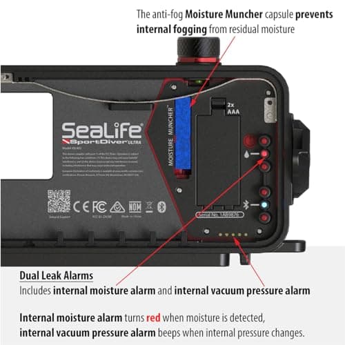 SeaLife SportDiver Ultra Underwater Smartphone Scuba Housing – Dive to 130', Waterproof Photography, Easy Camera Controls, with Leak Alarms, Fits Most Phones 4